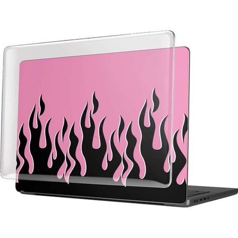 Pink Flames MacBook Pro 14in (2021-24) Case plus Skin
